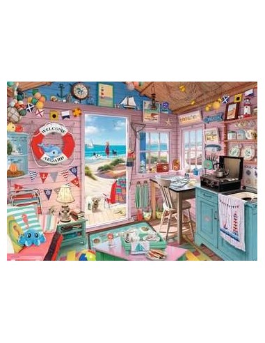 Ravensburger The Beach Hut Puzzle di contorno 1000 pz Arte