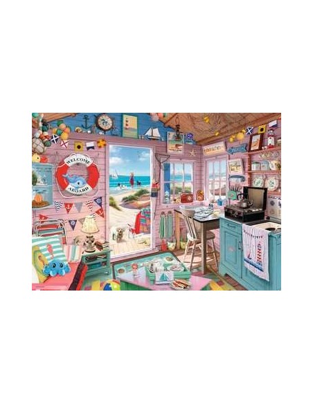 Ravensburger The Beach Hut Puzzle di contorno 1000 pz Arte