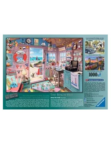 Ravensburger The Beach Hut Puzzle di contorno 1000 pz Arte