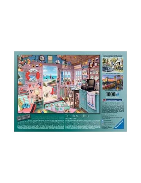 Ravensburger The Beach Hut Puzzle di contorno 1000 pz Arte