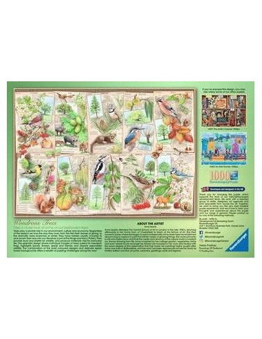 Ravensburger Wondrous Trees Puzzle di contorno 1000 pz Arte