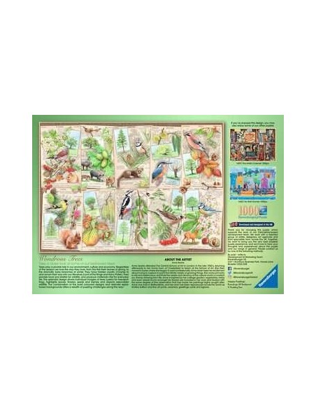 Ravensburger Wondrous Trees Puzzle di contorno 1000 pz Arte