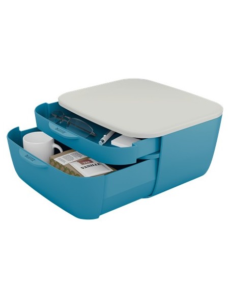Leitz 53570061 vassoio da scrivania Polistirene (PS) Blu, Bianco