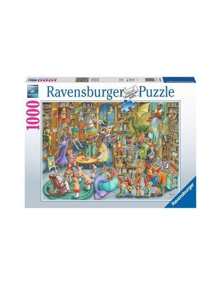 Ravensburger Midnight in the Library Puzzle di contorno 1000 pz Arte