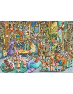 Ravensburger Midnight in the Library Puzzle di contorno 1000 pz Arte 2