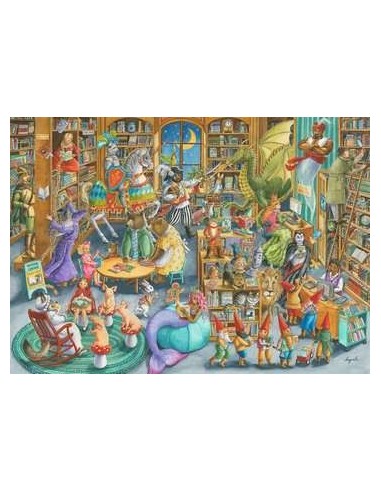 Ravensburger Midnight in the Library Puzzle di contorno 1000 pz Arte