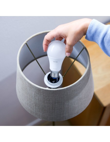 WiZ Lampadina Smart Dimmerabile Luce Bianca Calda AttaccoE27 60W Goccia