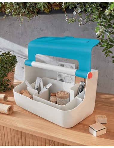 Leitz 61250061 scatola di conservazione Armadietto portaoggetti Rettangolare Acrilonitrile butadiene stirene (ABS) Blu, Bianco