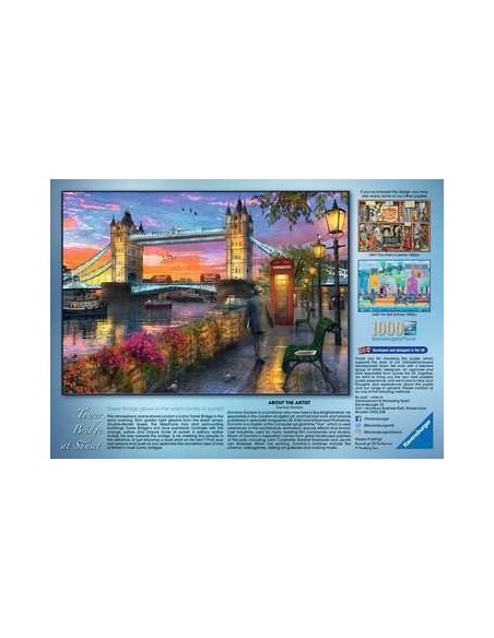 Ravensburger Tower Bridge Puzzle di contorno 1000 pz Arte