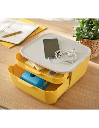 Leitz 53570019 vassoio da scrivania Polistirene (PS) Bianco, Giallo