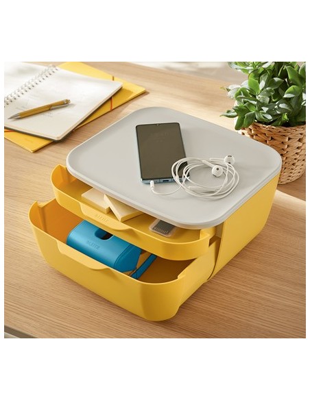 Leitz 53570019 vassoio da scrivania Polistirene (PS) Bianco, Giallo