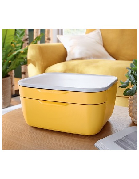 Leitz 53570019 vassoio da scrivania Polistirene (PS) Bianco, Giallo