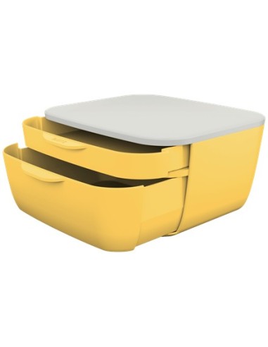 Leitz 53570019 vassoio da scrivania Polistirene (PS) Bianco, Giallo