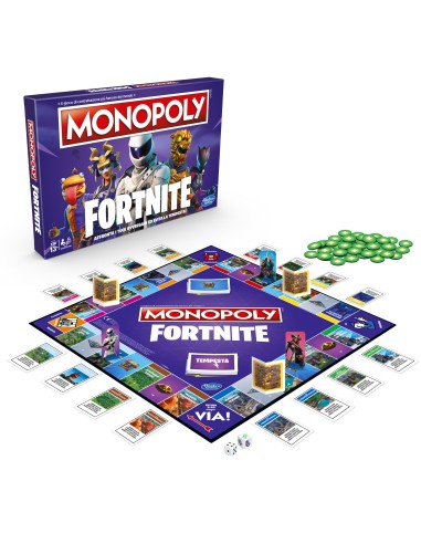Hasbro Gaming Monopoly - Fortnite (gioco in scatola, , edizione italiana)