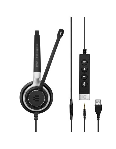 EPOS | SENNHEISER IMPACT SC 635 USB Auricolare Cablato A Padiglione Musica e Chiamate USB tipo A Nero, Argento