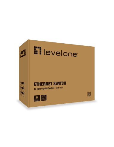 LevelOne GEU-1621 switch di rete Gigabit Ethernet (10 100 1000) Grigio