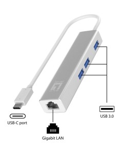 LevelOne USB-0504 scheda di rete e adattatore Ethernet 1000 Mbit s 2