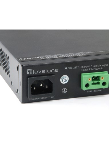 LevelOne GTL-2872 Gestito L3 Nessuno Nero