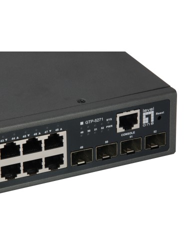 LevelOne GTP-5271 Gestito L3 Gigabit Ethernet (10 100 1000) Supporto Power over Ethernet (PoE) Grigio