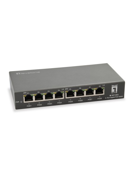 LevelOne GEP-0823 switch di rete Gigabit Ethernet (10 100 1000) Supporto Power over Ethernet (PoE) Nero
