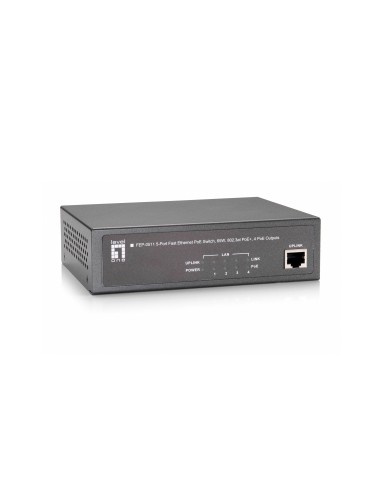 LevelOne FEP-0511 switch di rete Fast Ethernet (10 100) Supporto Power over Ethernet (PoE) Grigio