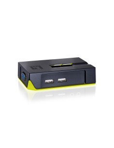 LevelOne KVM-0222 switch per keyboard-video-mouse (kvm) Nero, Verde