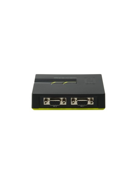 LevelOne KVM-0222 switch per keyboard-video-mouse (kvm) Nero, Verde