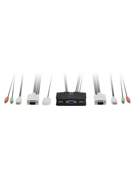 LevelOne KVM-0223 switch per keyboard-video-mouse (kvm) Nero