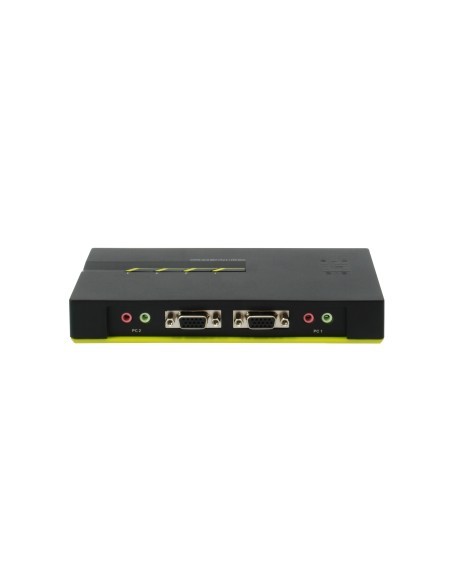 LevelOne KVM-0421 switch per keyboard-video-mouse (kvm) Nero, Verde