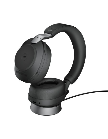 Jabra Evolve2 85, MS Stereo Auricolare Con cavo e senza cavo A Padiglione Ufficio USB tipo A Bluetooth Nero
