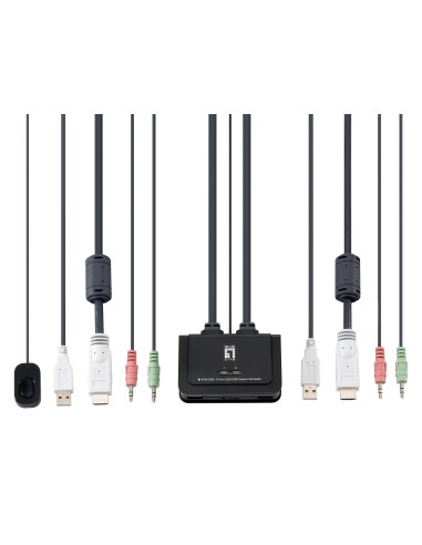 LevelOne KVM-0290 switch per keyboard-video-mouse (kvm) Nero, Grigio