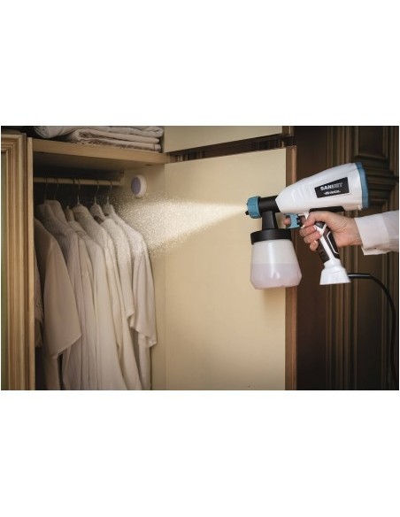 Ariete 4126, Sani-Jet e Sani-Jet Clean, Nebulizzatore igienizzante efficace contro Coronavirus, 400 Watt, Bianco e Azzurro
