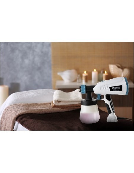 Ariete 4126, Sani-Jet e Sani-Jet Clean, Nebulizzatore igienizzante efficace contro Coronavirus, 400 Watt, Bianco e Azzurro