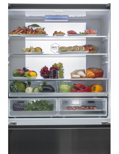 Haier FD 100 Serie 7 HB26FSNAAA frigorifero side-by-side Libera installazione 750 L E Nero