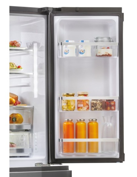 Haier FD 100 Serie 7 HB26FSNAAA frigorifero side-by-side Libera installazione 750 L E Nero