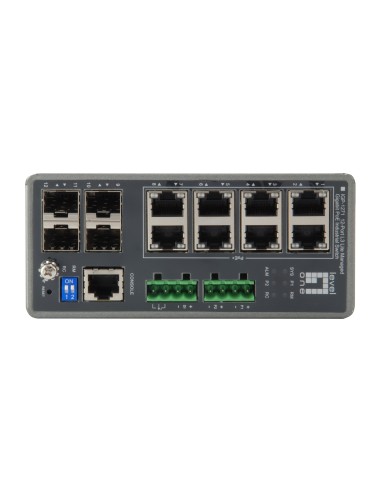 LevelOne IGP-1271 Gestito L3 Gigabit Ethernet (10 100 1000) Supporto Power over Ethernet (PoE) Grigio