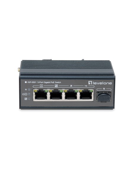 LevelOne IGP-0501 switch di rete Gigabit Ethernet (10 100 1000) Supporto Power over Ethernet (PoE) Nero