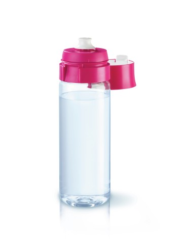 Brita Fill&Go Bottle Filtr Pink Bottiglia per filtrare l'acqua Rosa, Trasparente
