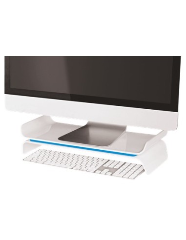 Leitz 65040036 supporto da tavolo per Tv a schermo piatto 68,6 cm (27") Blu, Bianco
