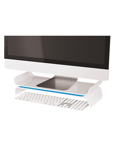 Leitz 65040036 supporto da tavolo per Tv a schermo piatto 68,6 cm (27") Blu, Bianco