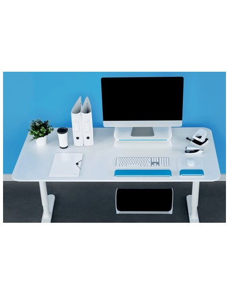 Leitz 65040036 supporto da tavolo per Tv a schermo piatto 68,6 cm (27") Blu, Bianco