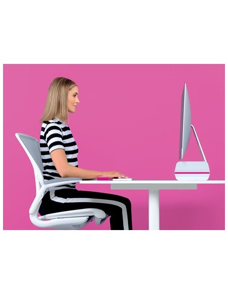Leitz 65040023 supporto da tavolo per Tv a schermo piatto 68,6 cm (27") Rosa, Bianco