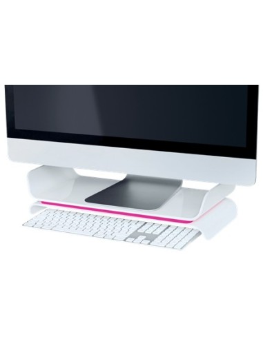 Leitz 65040023 supporto da tavolo per Tv a schermo piatto 68,6 cm (27") Rosa, Bianco