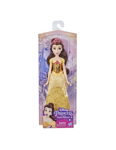 Disney Princess Royal Shimmer - Bambola di Belle, fashion doll con gonna e accessori, giocattolo per bambini dai 3 anni in su