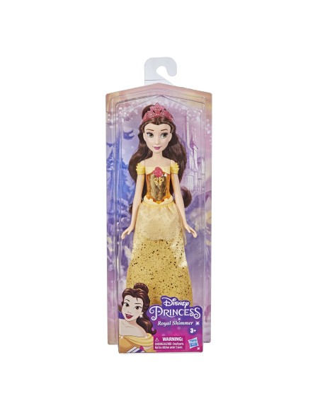 Disney Princess Royal Shimmer - Bambola di Belle, fashion doll con gonna e accessori, giocattolo per bambini dai 3 anni in su