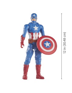 Marvel Avengers Avengers - Captain America (Action figure 30 cm con blaster Titan Hero Blast Gear) 2
