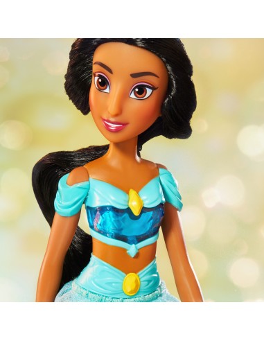 Disney Princess Royal Shimmer - bambola di Jasmine, fashion doll con gonna e accessori, giocattolo per bambini dai 3 anni in su