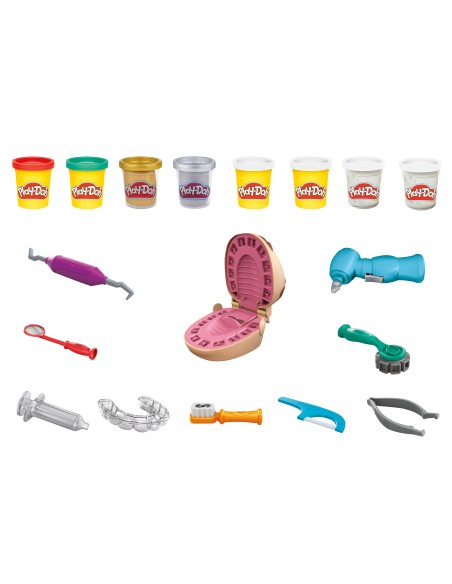 Play-Doh Dottor Trapanino, playset con 8 barattoli di pasta da modellare atossica, per bambini dai 3 anni in su