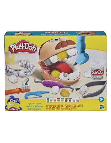 Play-Doh Dottor Trapanino, playset con 8 barattoli di pasta da modellare atossica, per bambini dai 3 anni in su