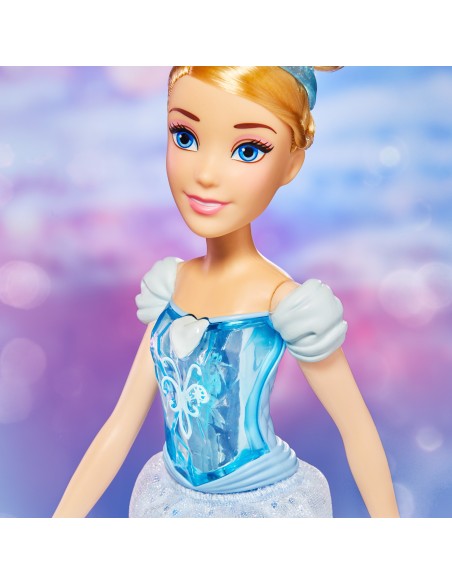 Disney Princess Royal Shimmer - Bambola di Cenerentola, bambola con gonna e accessori moda, giocattolo per bambini dai 3 anni